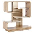 **Moderne boekenplank met unieke ontwerpen en opbergruimte**