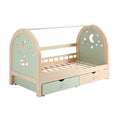 **Kinderdagbed met Sterren en Maanontwerp, inclusief Opberglades**